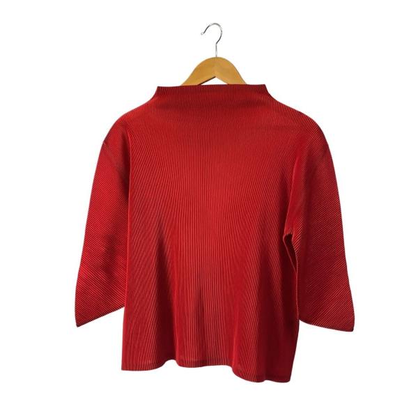 PLEATS PLEASE ISSEY MIYAKE◆カットソー/3/ポリエステル/RED/PP43...