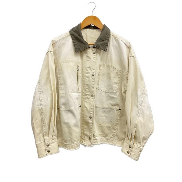 JEANASIS◆ジャケット/FREE/コットン/IVO/無地/JS071701AD