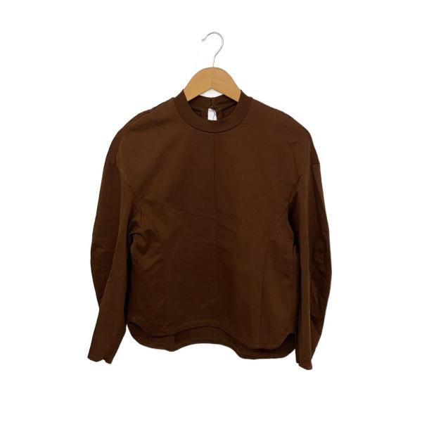 mame kurogouchi◆長袖Tシャツ/1/コットン/BRW/無地/MM21PF-JS722