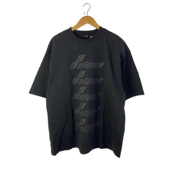 WE11DONE◆Front Logo T-Shirt/Tシャツ/L/コットン/ブラック/52-11...