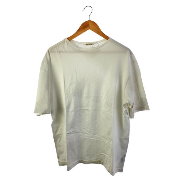 AURALEE◆Tシャツ/5/コットン/ホワイト/A00P04GT