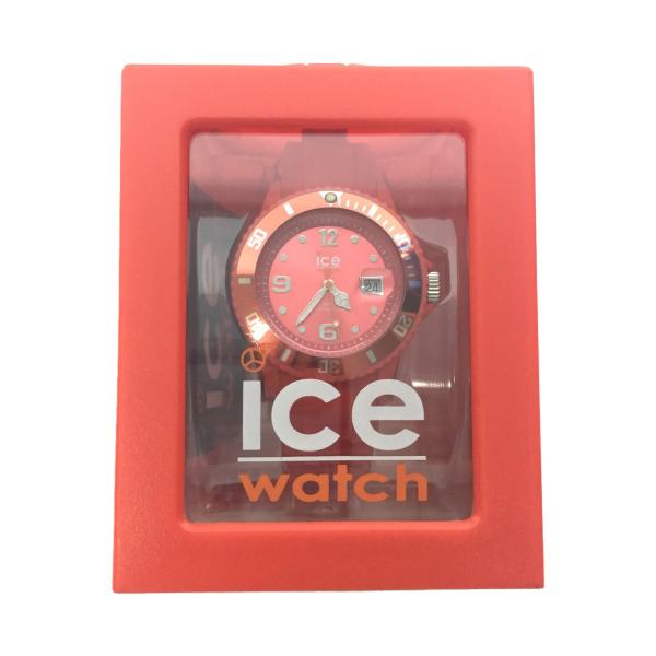 ice watch◆クォーツ腕時計/アナログ/ラバー/RED/RED
