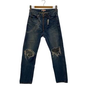 MASU◆22AW/TIGHT FIT DAMAGED JEANS/44/コットン/BLU/MVFW-PT1522