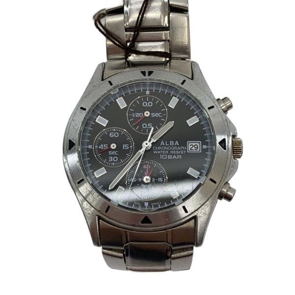 ALBA◆クォーツ腕時計/アナログ/WHT/SLV/7T92-0CV0