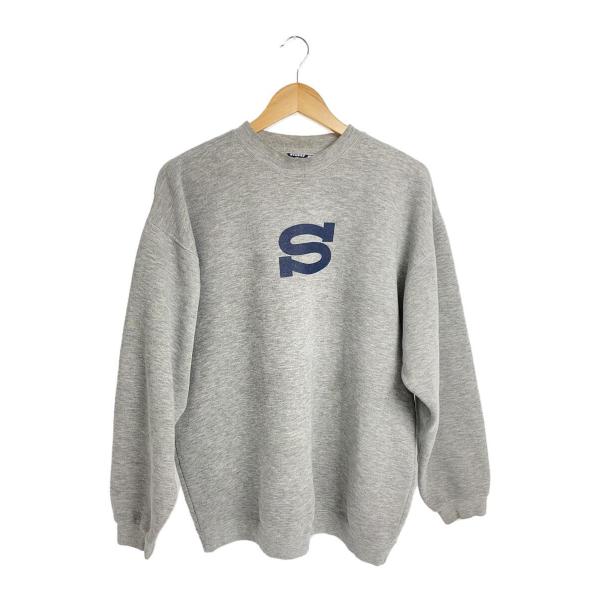 STUSSY◆スウェット/M/コットン/GRY/OLD/Sロゴ