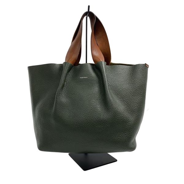 Hender Scheme◆PIANO BAG MEDIUM/トートバッグ/レザー/KHK