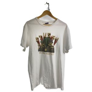 STUSSY◆Uk限定/紺タグ/Tシャツ/L/コットン/WHT//PHOTO