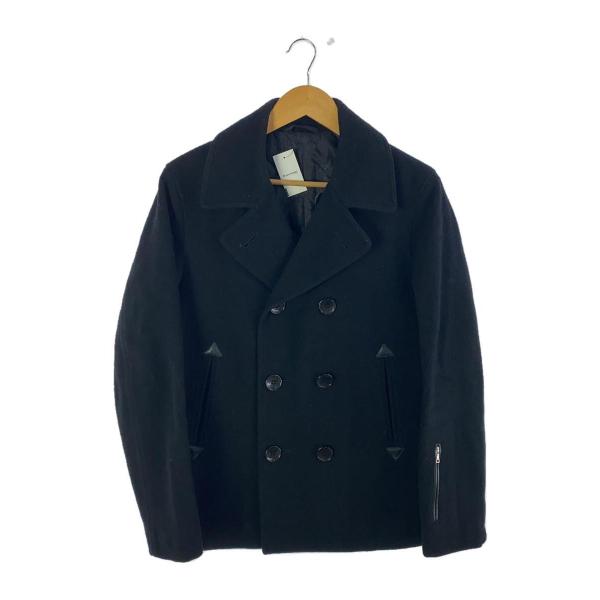 SOPHNET.◆11AW/WOOL MELTON PEACOAT/FREE/ウール/BLK/無地/...