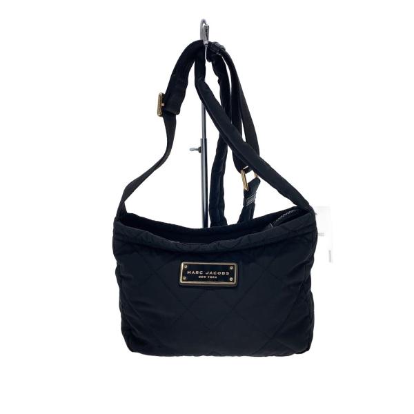 MARC JACOBS◆ショルダーバッグ/ナイロン/ブラック/無地/QC-038325/キルティング