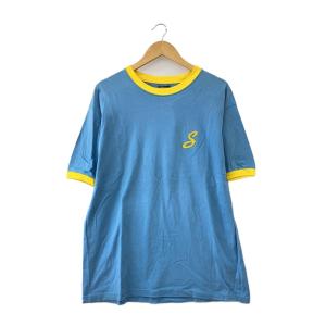 STUSSY◆OLD/レモンソーダ/Tシャツ/L/コットン/ブルー//