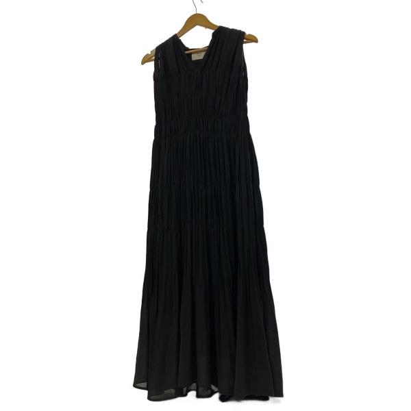 AMERI◆ノースリーブワンピース/FREE/ポリエステル/ブラック/02010521010