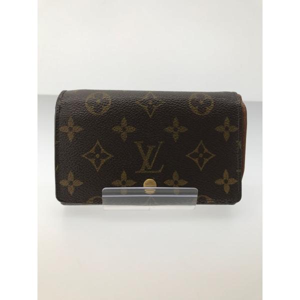 LOUIS VUITTON◆ポルトモネビエトレゾール_モノグラムキャンバス/PVC/BRW/M617...