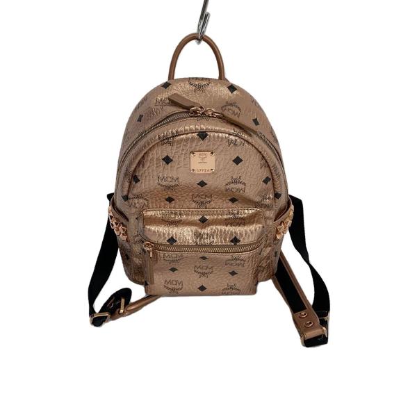 MCM◆リュック/レザー/PNK/総柄/MMK8AVE47TC001