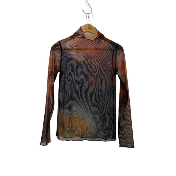 AMERI◆ミランダタイダイタートルトップ_Tシャツ/FREE/ポリエステル/マルチカラー/総柄/0...