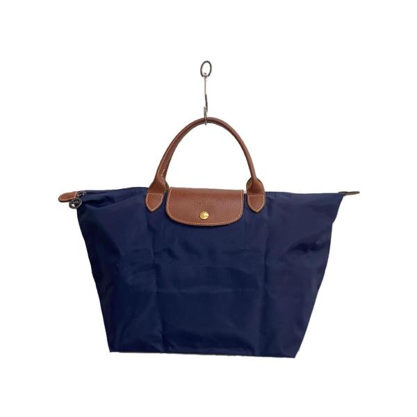 LONGCHAMP◆バッグ/ナイロン/NVY/無地/1623059556