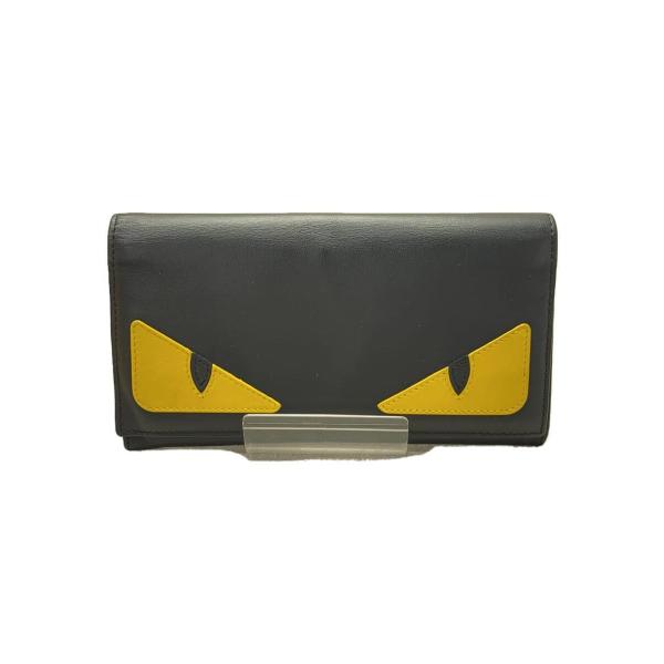 FENDI◆箱有/モンスター/長財布/レザー/ブラック/メンズ/7M0264/フェンディ