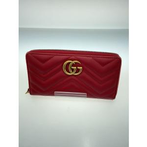 GUCCI（グッチ） GUCCI GGマーモント ロゴ ラウンドファスナー長財布