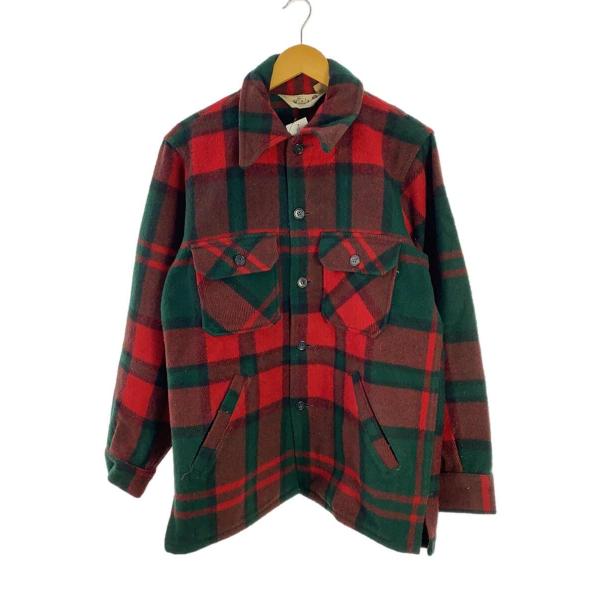 Woolrich◆70s/ウールシャツジャケット/M/ウール/RED