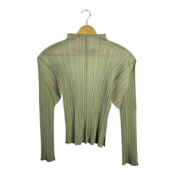 PLEATS PLEASE ISSEY MIYAKE◆ハイネック変形カットソー/長袖/ポリエステル/...