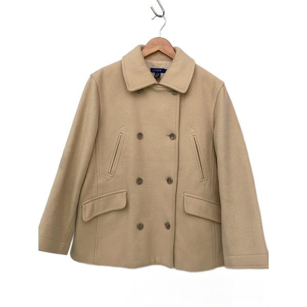 J.CREW◆80s〜/青タグ/ピーコート/M/ウール/BEG/無地