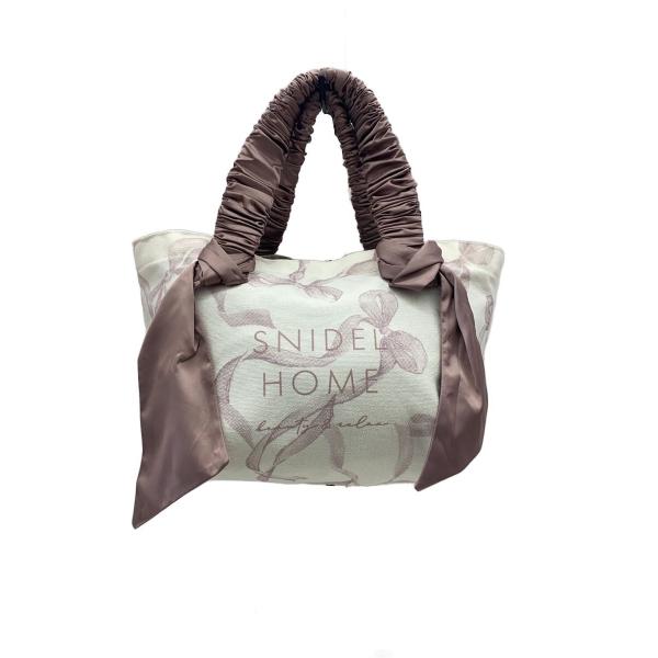 SNIDEL HOME◆オーガニックキャンバストート -BIG-RIBBON/キャンバス/PNK/総...