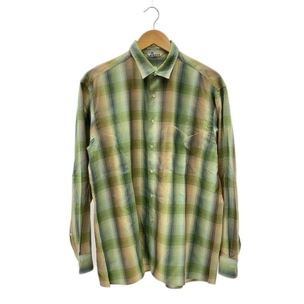 AURALEE◆長袖シャツ/--/ウール/マルチカラー/A20AS01LC