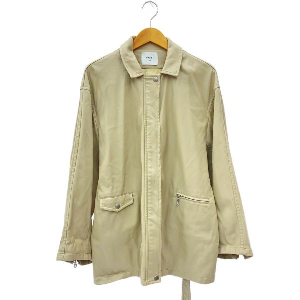 AMERI◆レザージャケット・ブルゾン/FREE/ポリエステル/BEG/01110630160/一部...