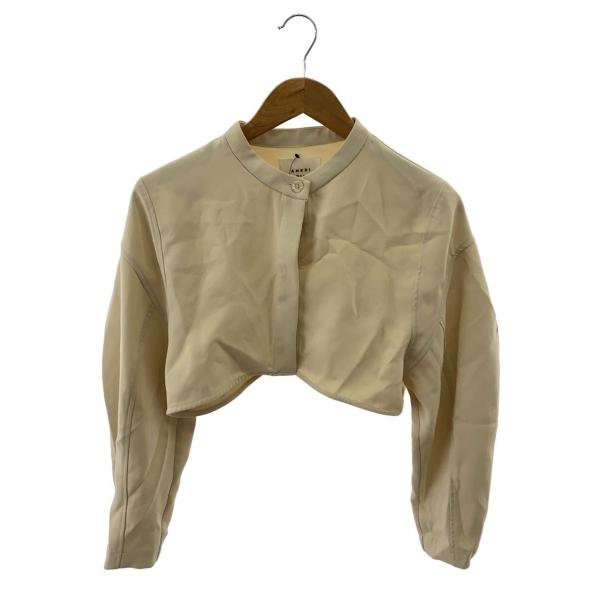 AMERI◆カーディガン(薄手)/S/ポリエステル/CRM/02220471890//