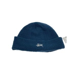 STUSSY◆ニットキャップ/--/BLU/メンズ//