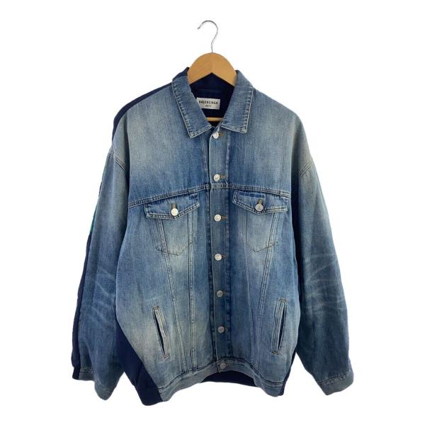 BALENCIAGA◆Sporty B Tracksuit Denim Jacket/Gジャン/L/...