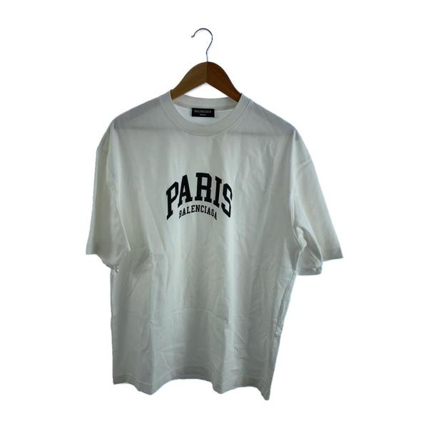 BALENCIAGA◆CITIES/PARIS/ロゴ/Tシャツ/S/コットン/WHT/612966