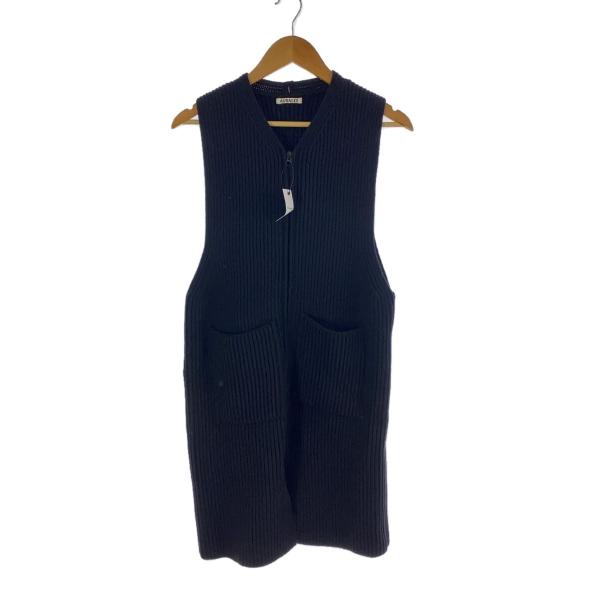 AURALEE◆ニットベスト(厚手)/1/ウール/BLK/A9AV07RK