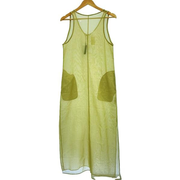 AURALEE◆ノースリーブワンピース/1/ウール/GRN/無地/A23SD03EK