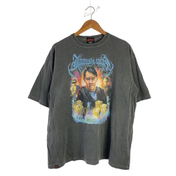 Tシャツ/L/コットン/BLK/無地/NEM-94090-C/地面師たち/NETFLIXTシャツ