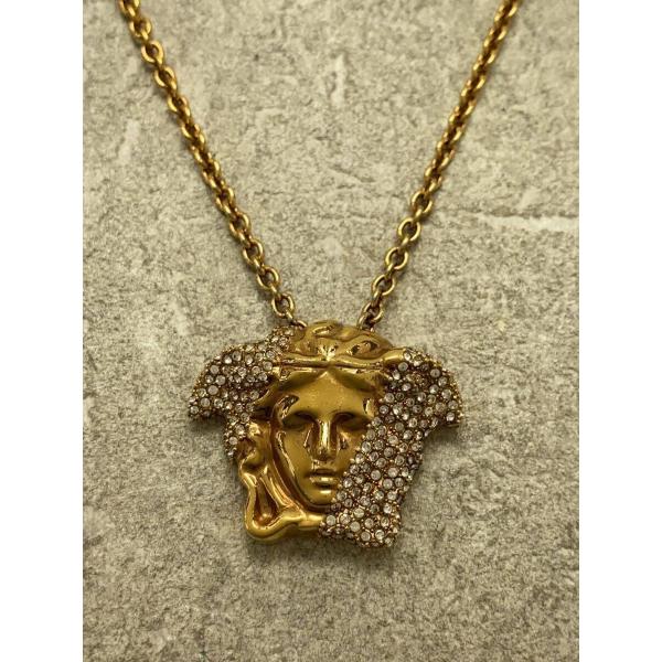 VERSACE◆メデューサネックレス/--/カラーストーン/GLD/トップ有/メンズ