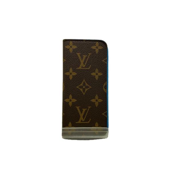 LOUIS VUITTON◆iPhone8+・フォリオ(7+にも対応)_モノグラム_BRW/PVC/...