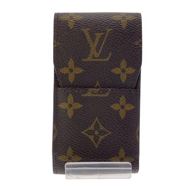 LOUIS VUITTON◆エテュイ・シガレット_モノグラム・キャンバス/PVC/BRW/総柄/メン...