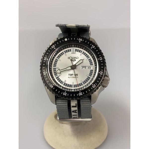 SEIKO◆自動巻腕時計/アナログ/SLV/GRY/4R36-14S0