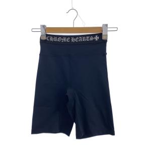 CHROME HEARTS◆CHロゴ/ヨガウェア/ショートパンツ/XS/ナイロン/BLK/無地//