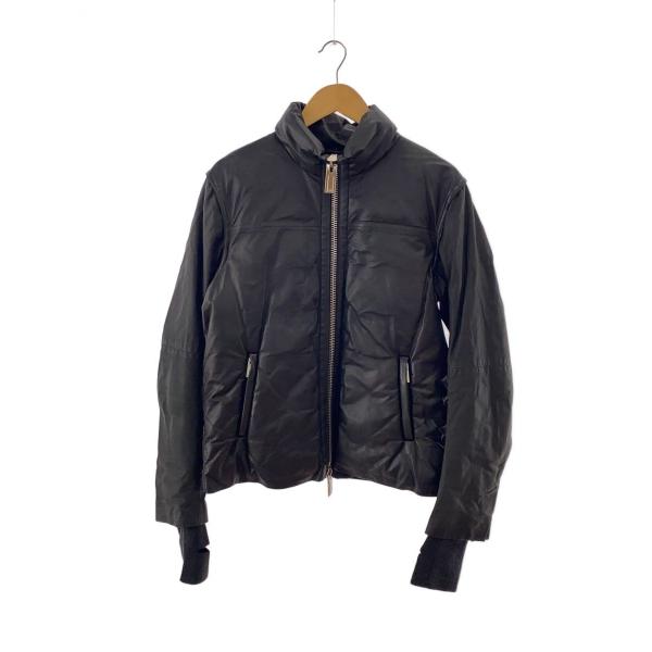 EMPORIO ARMANI◆ジャケット/48/レザー/BLK/S1R09P S1P13