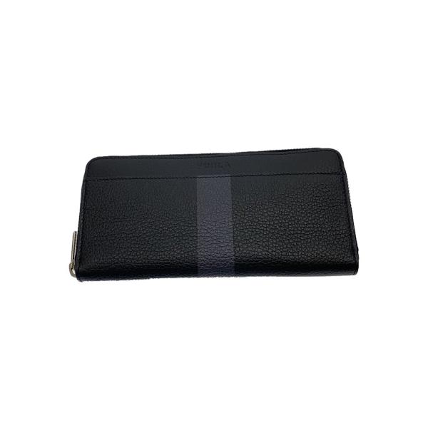 FURLA◆長財布/レザー/BLK/ストライプ/メンズ/PDX7E80