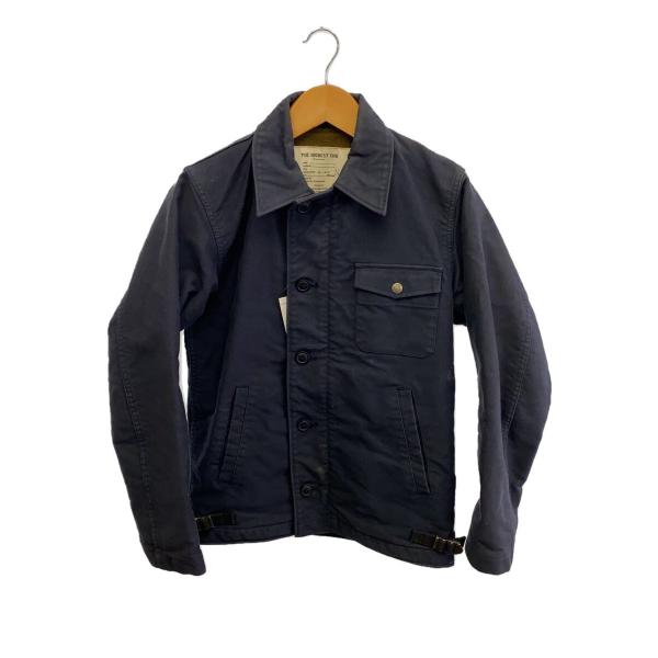 THE HIGHEST END◆ミリタリージャケット/S/コットン/NVY/無地