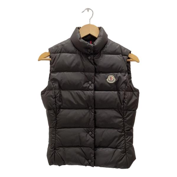 MONCLER◆ダウンベスト/O/ナイロン/BLK/無地/48342/50/68959