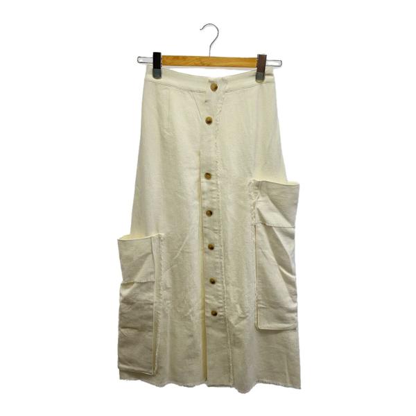 AMERI◆ロングスカート/38/コットン/WHT