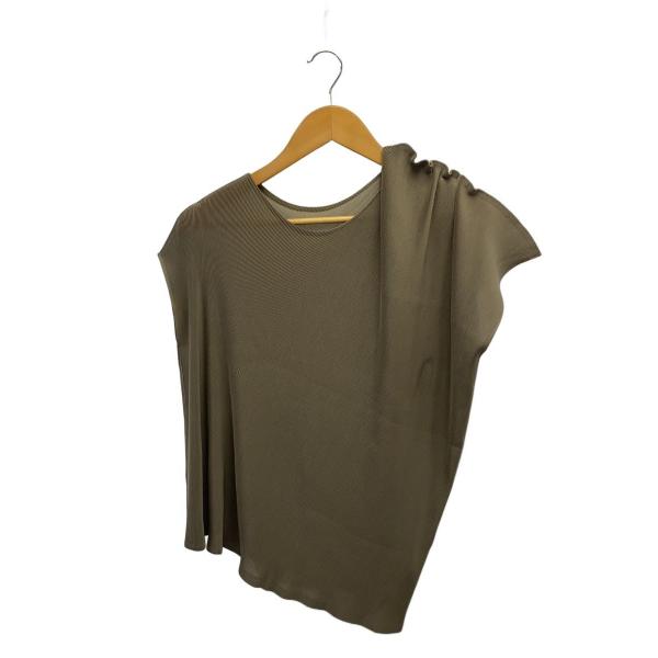 PLEATS PLEASE ISSEY MIYAKE◆半袖カットソー/--/ポリエステル/GRN/P...