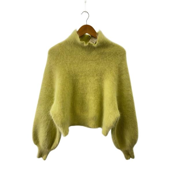 AMERI◆ニット・セーター(厚手)/FREE/アンゴラ/YLW/無地/01120150960