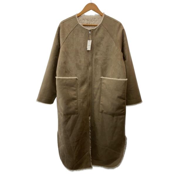 AMERI◆コート/FREE/ポリエステル/BEG/無地/01020731010