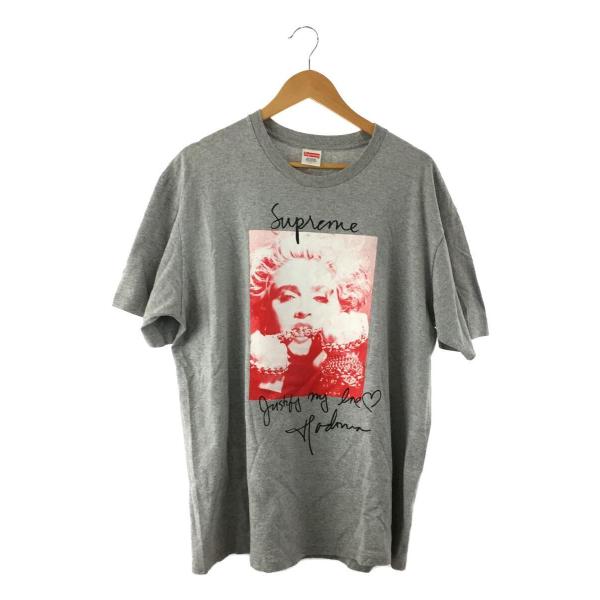 Supreme◆18AW/Madonna Tee/マドンナ/Tシャツ/L/コットン/グレー/プリント