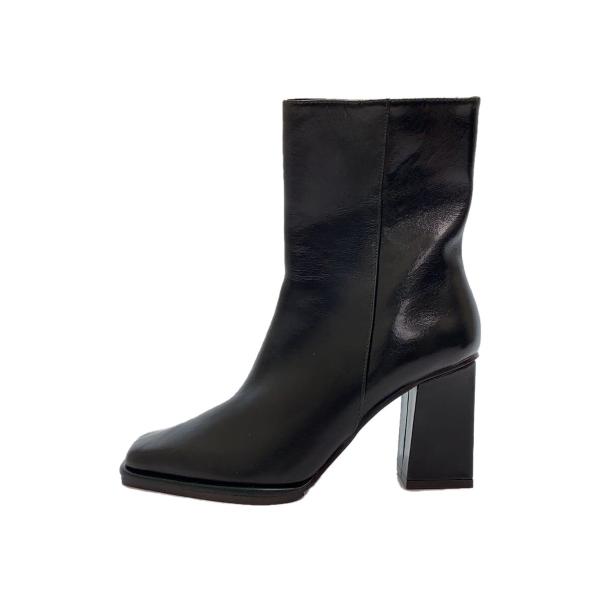 AMERI◆ショートブーツ/L/BLK/スクエアトゥ/チャンキーヒール