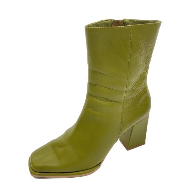 AMERI◆ショートブーツ/L/GRN/ソール剥がれ有